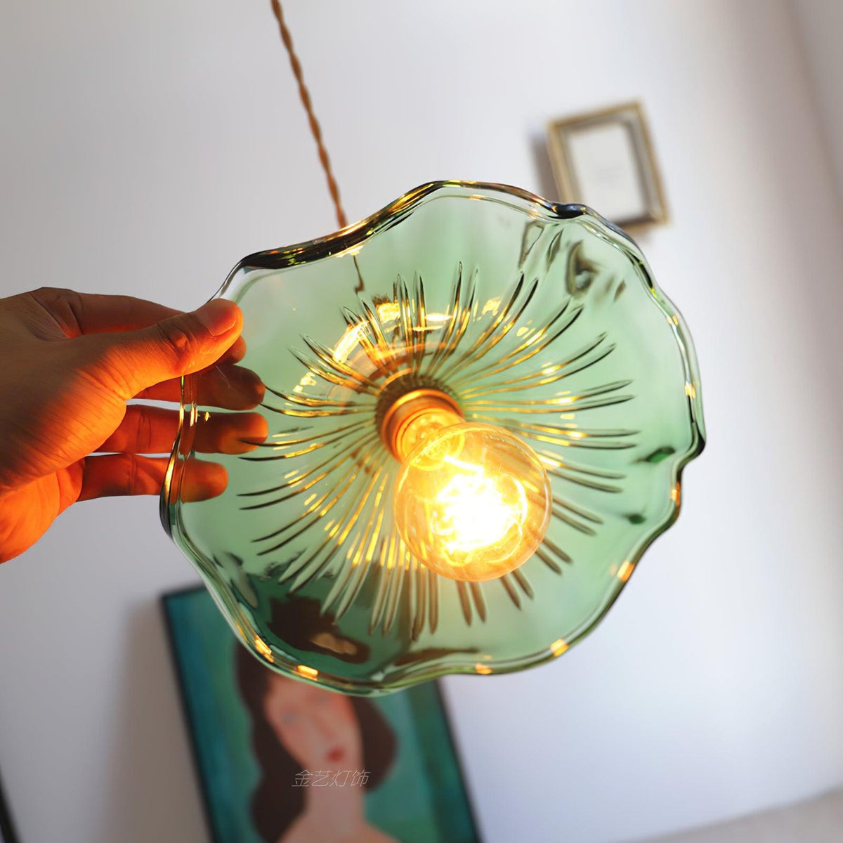 Luce a Sospensione in Vetro Hibiscus