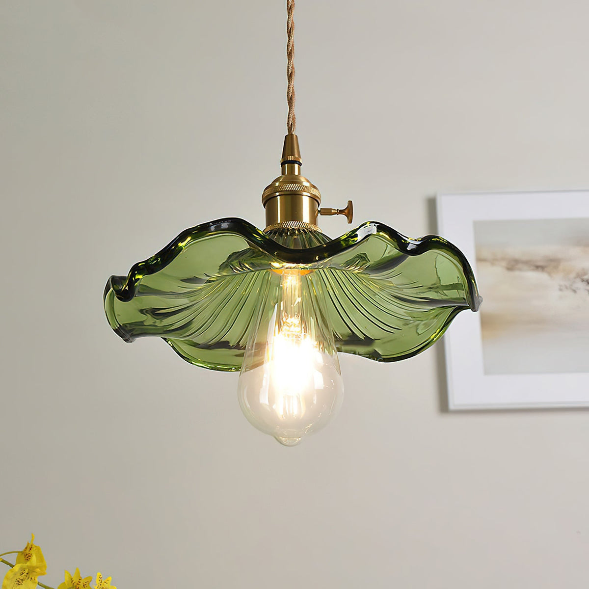 Luce a Sospensione in Vetro Hibiscus