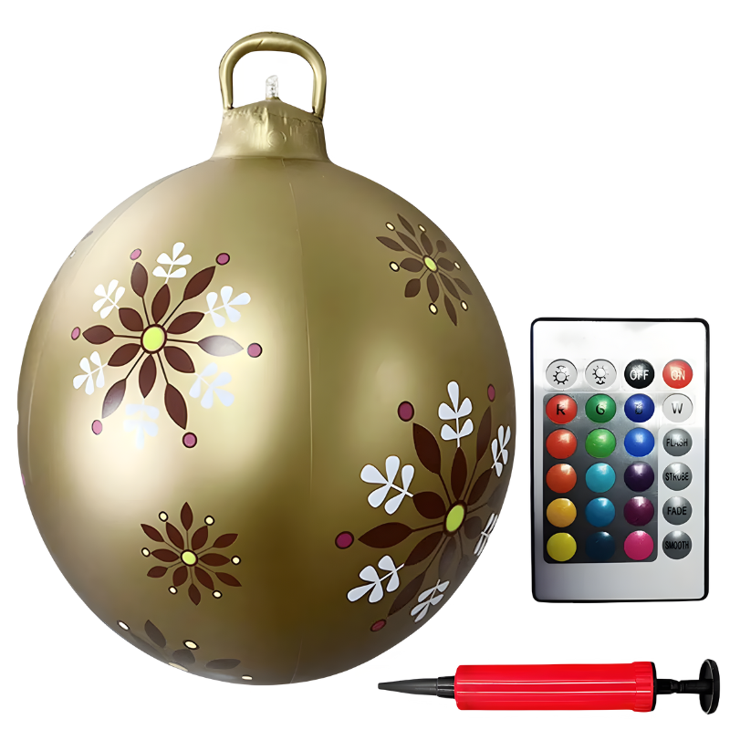 Decorazione Natalizia in PVC per Esterni con Illuminazione LED Colorata