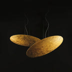Lampada a Sospensione Aureliance in Foglia d'Oro Contemporanea