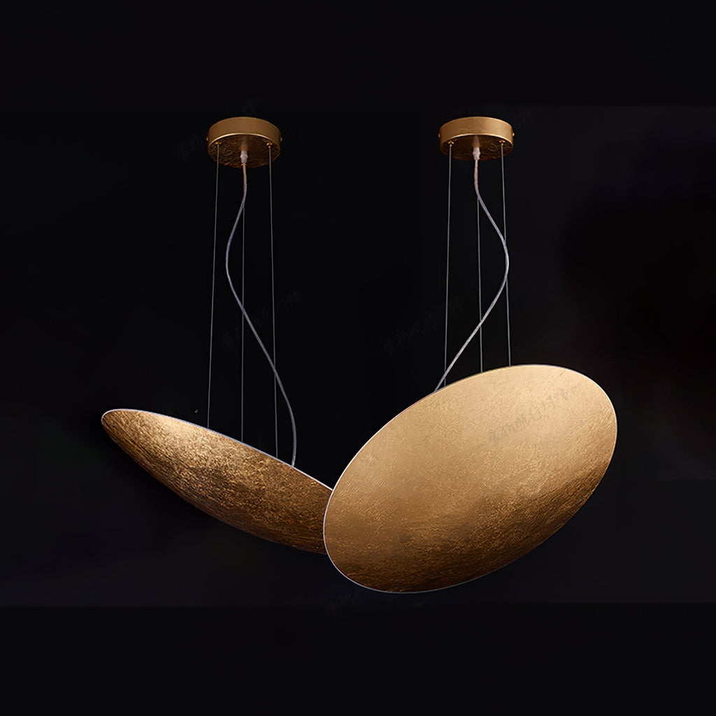 Lampada a Sospensione Aureliance in Foglia d'Oro Contemporanea