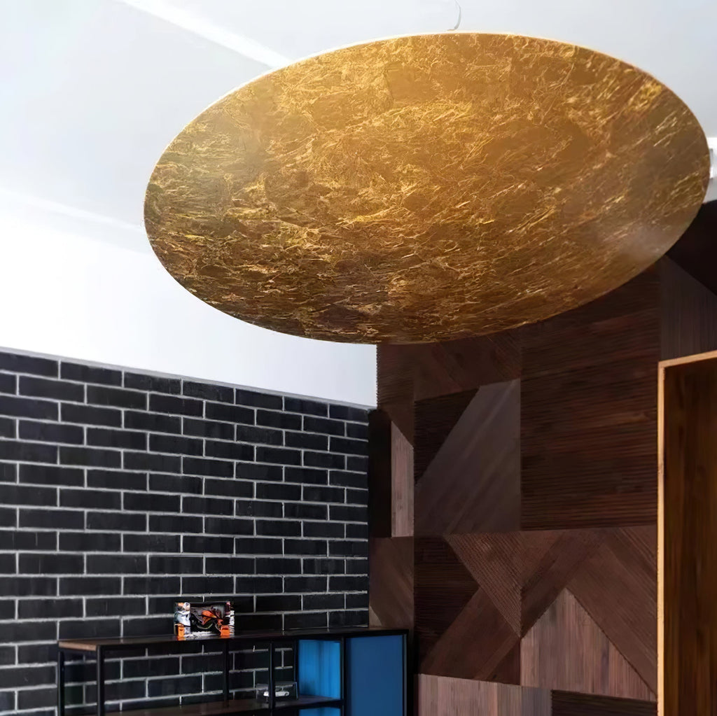 Lampada a Sospensione Aureliance in Foglia d'Oro Contemporanea