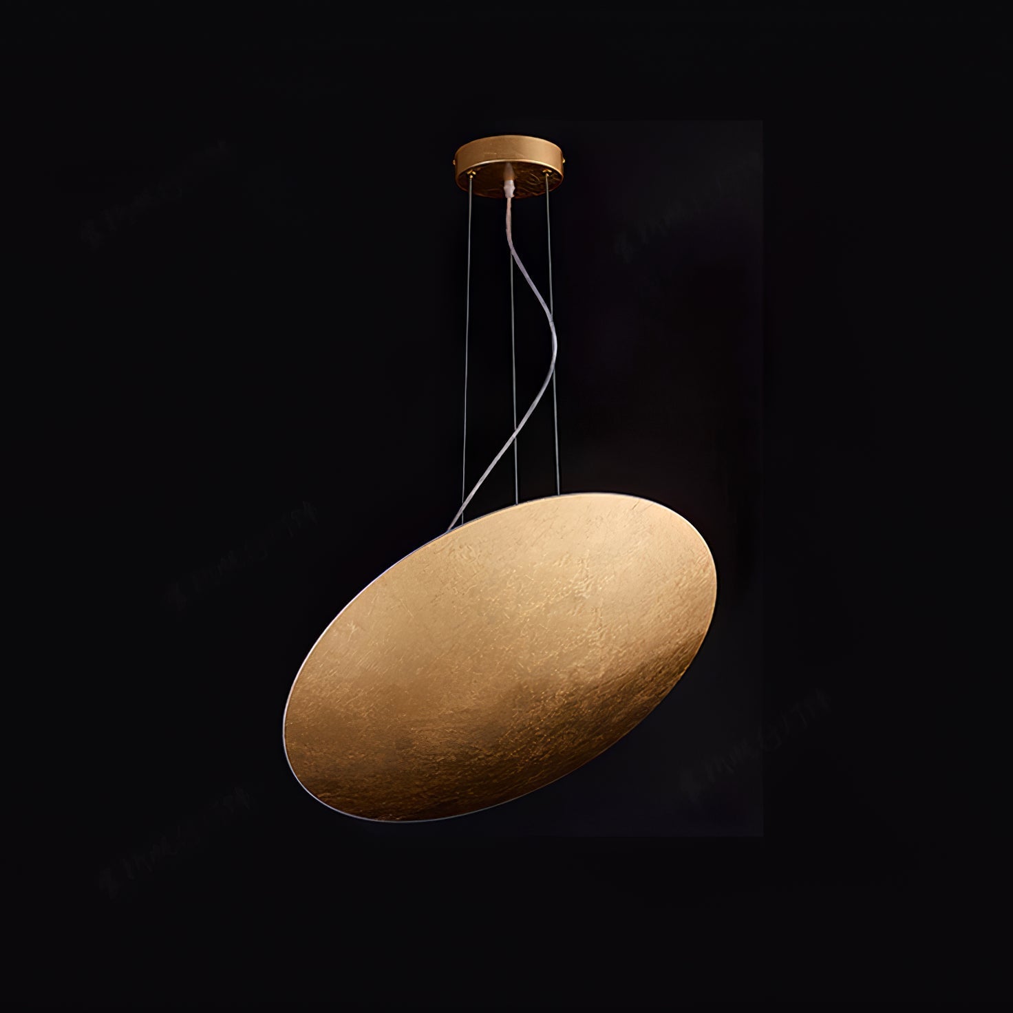 Lampada a Sospensione Aureliance in Foglia d'Oro Contemporanea