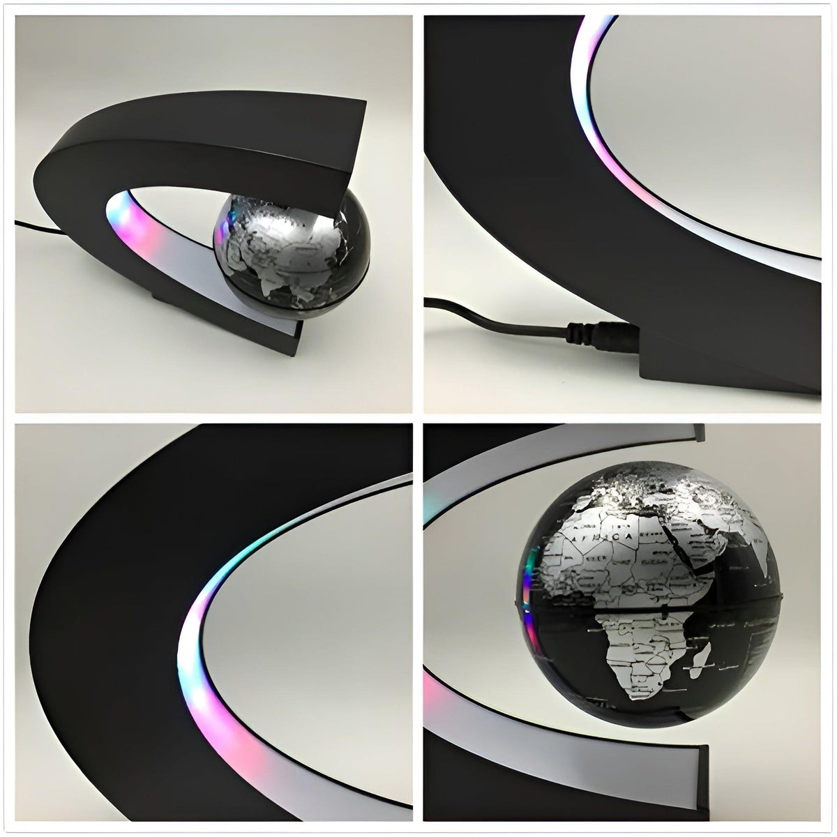 GravityGlow Light - Globo magnetico sospeso Mappa del mondo Luce LED