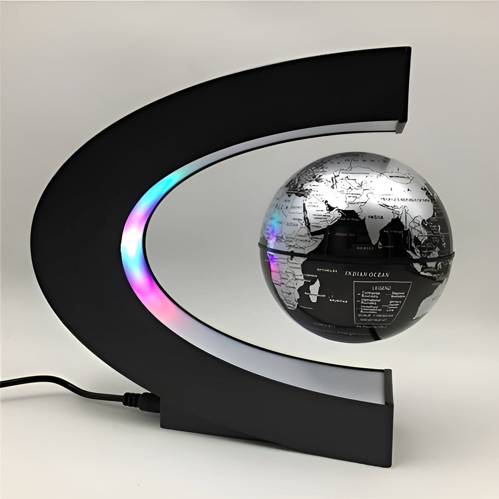 GravityGlow Light - Globo magnetico sospeso Mappa del mondo Luce LED
