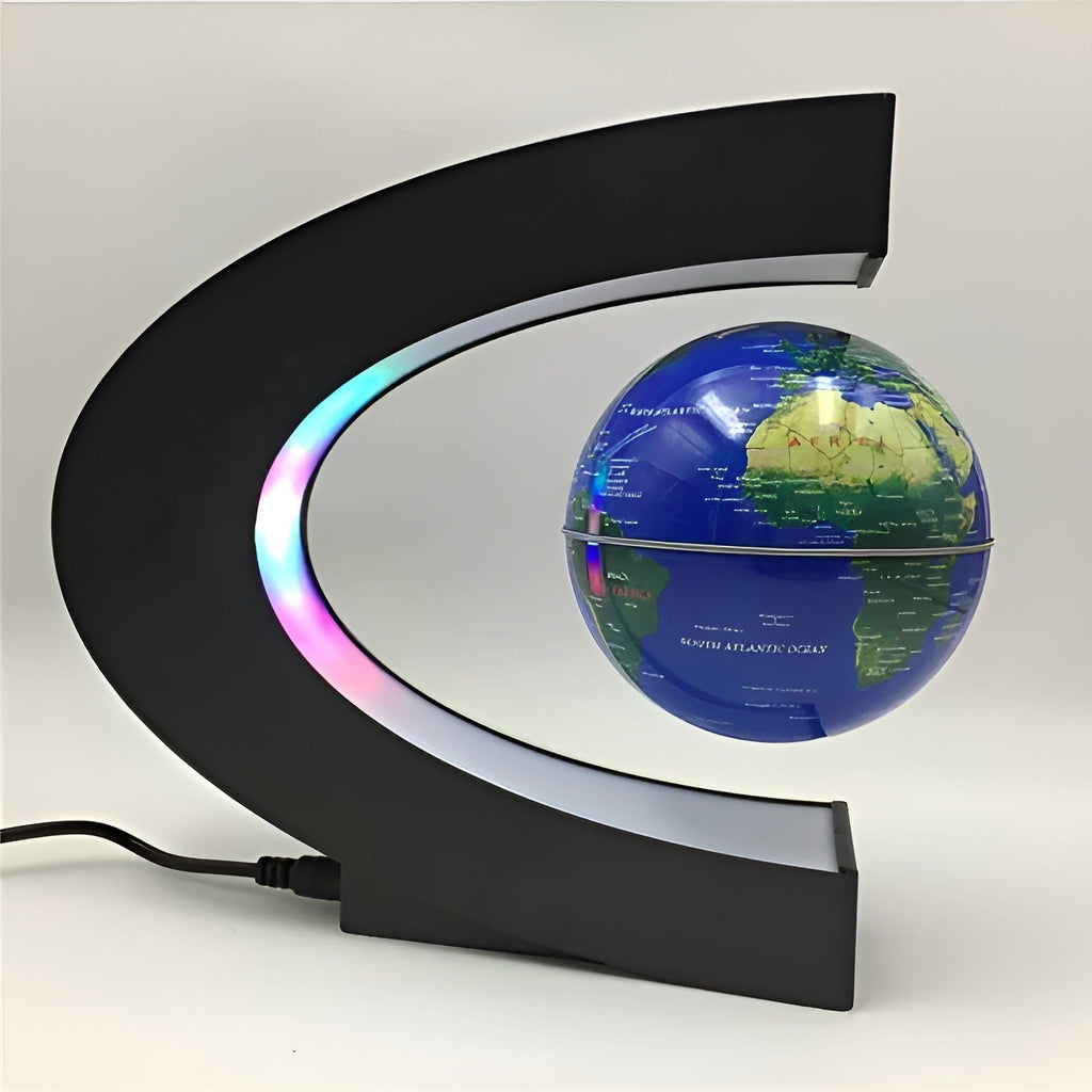GravityGlow Light - Globo magnetico sospeso Mappa del mondo Luce LED