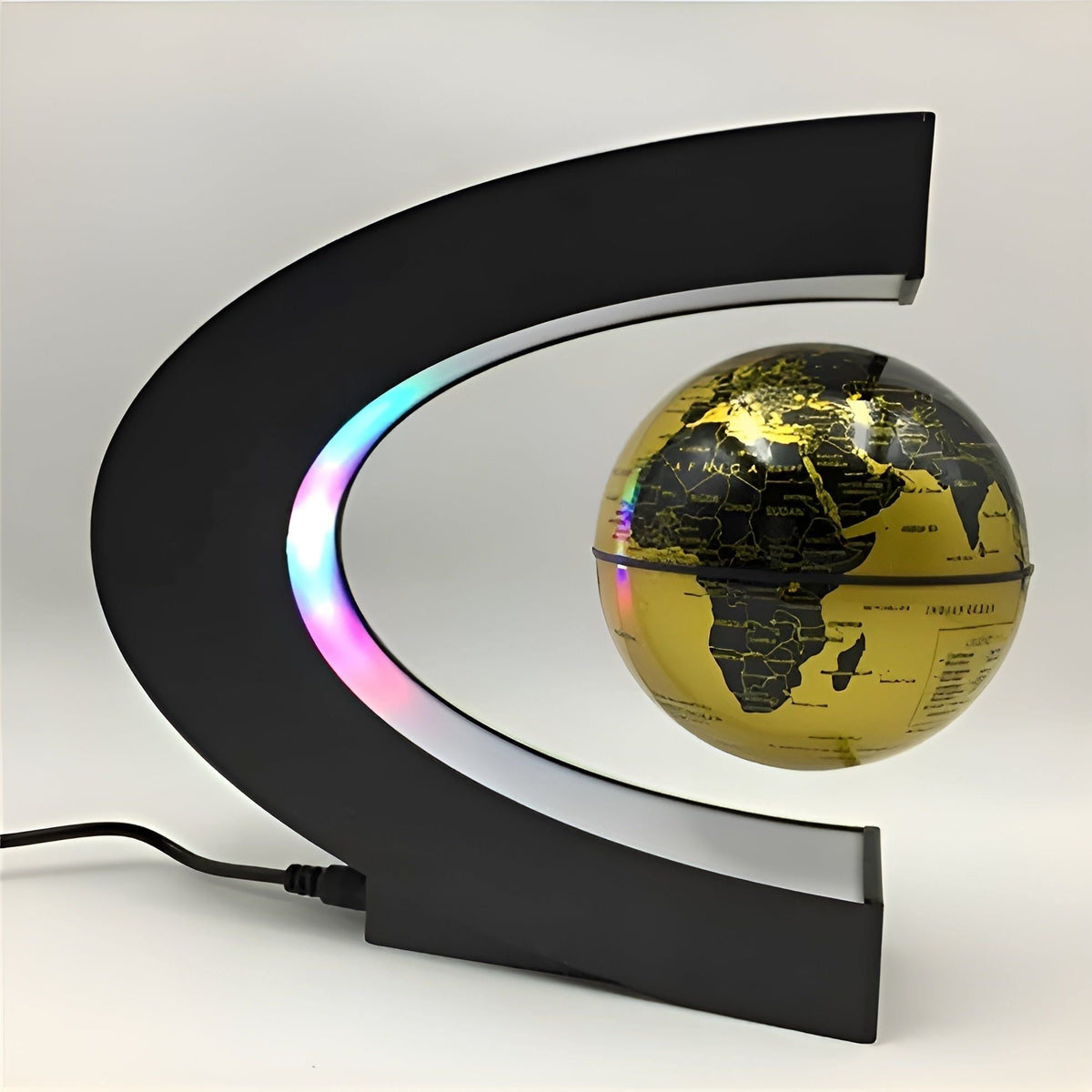 GravityGlow Light - Globo magnetico sospeso Mappa del mondo Luce LED
