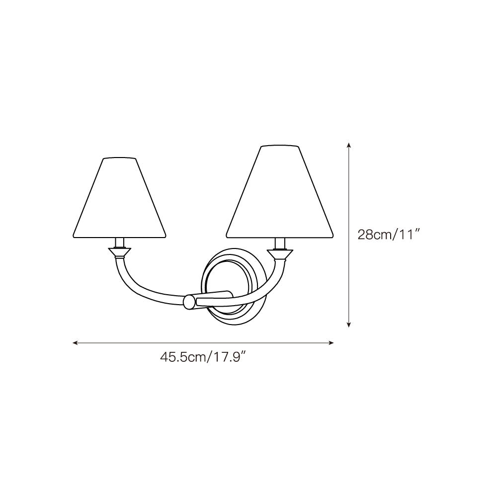 Lampada da Parete Greta in Ottone