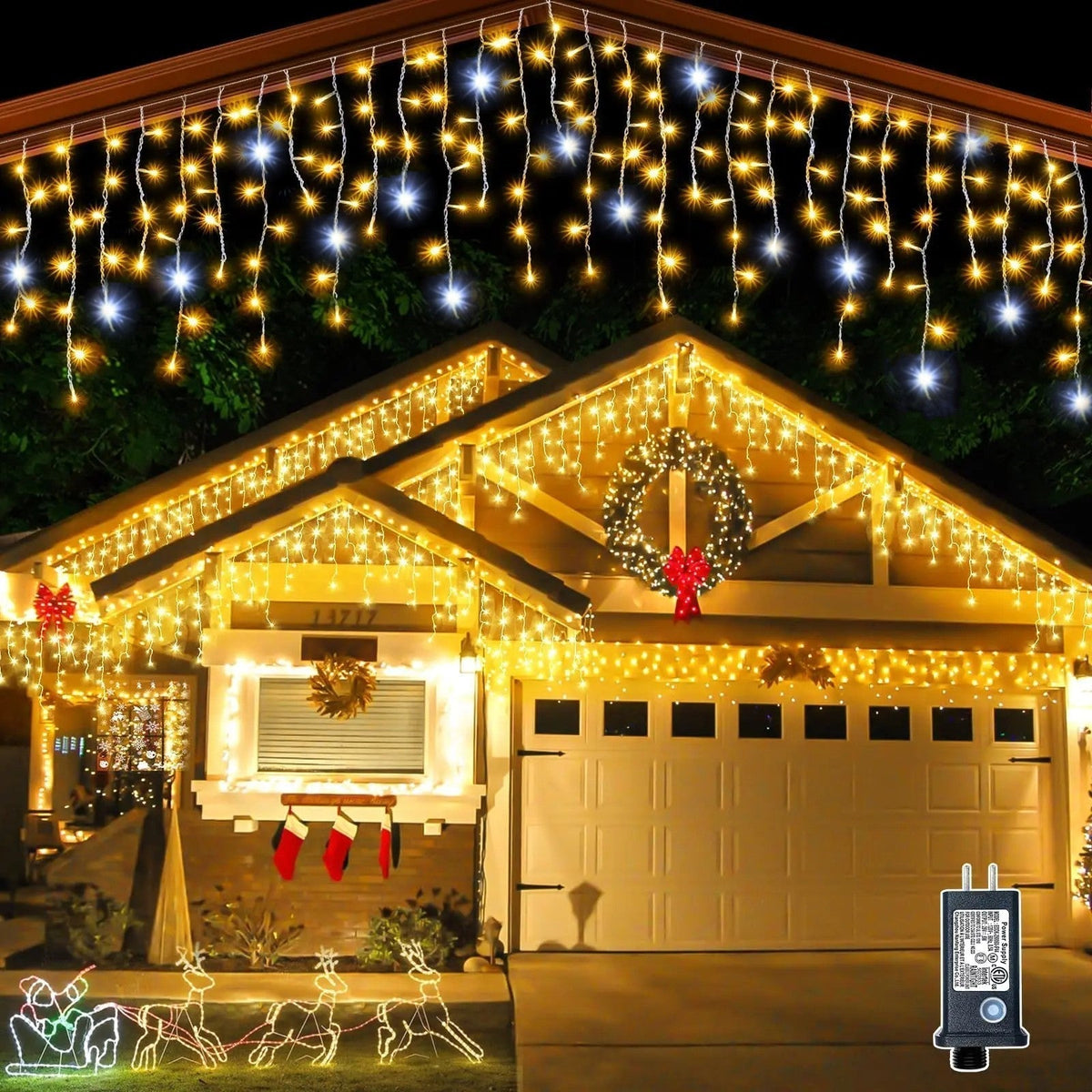 Illuminazione a LED per tende di Natale 4 m – Per Interni ed Esterni