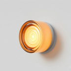 Applique LED da Parete Rotonda in Vetro Lampada Moderna per Camera e Soggiorno