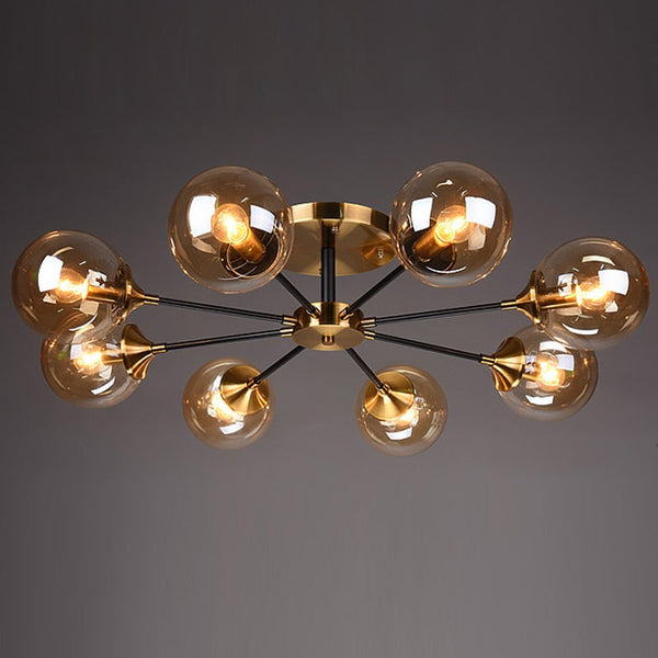 Lampada da soffitto in rame per il soggiorno