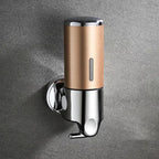 PureFlow - Dispenser di sapone da parete con due scomparti per un bagno elegante