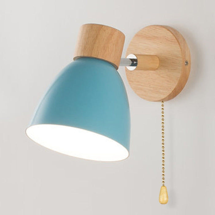 Lampada da Parete Sospesa Scandinava in Legno