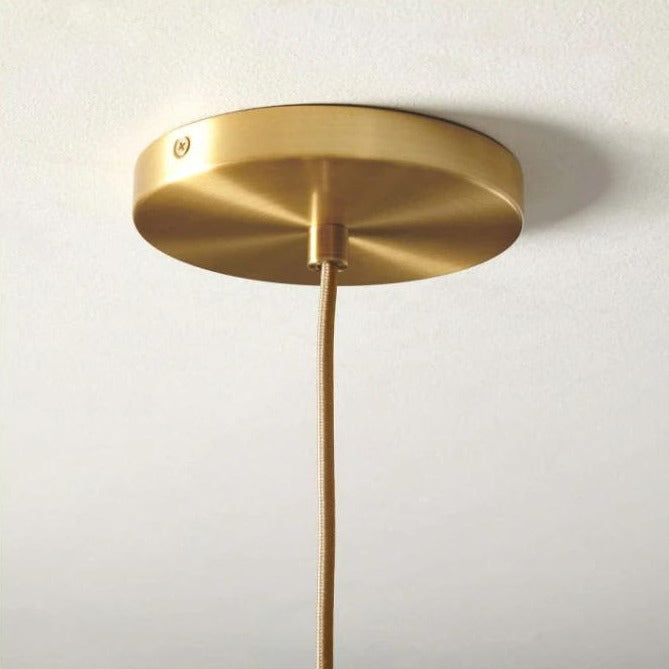Lampada a sospensione con sfera di vetro | Design moderno in ottone