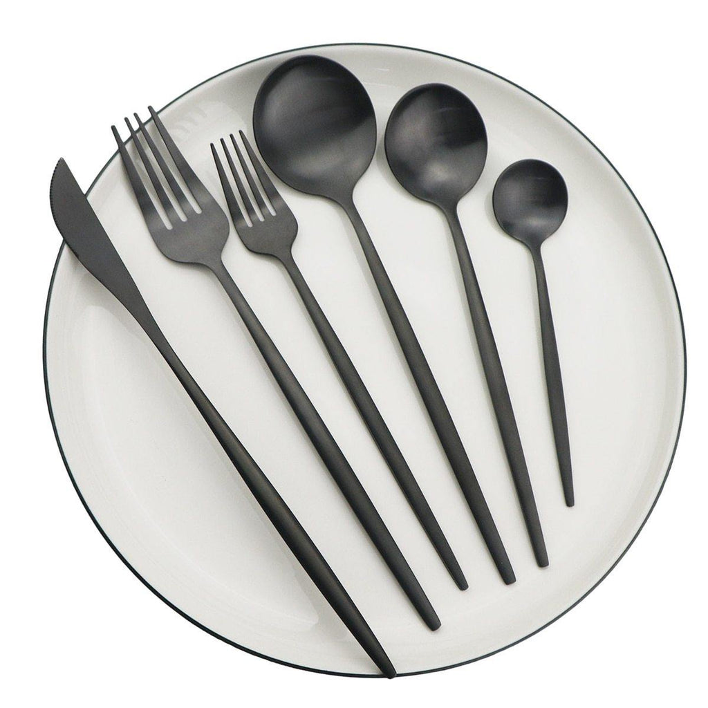 Set di Posate Minimalista – Set in Acciaio Inossidabile da 36 Pezzi per Ogni Occasione
