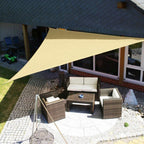 Valior | Tenda da sole UV in Grigio e Beige per Giardino, Patio e Balcone, Triangolo e Rettangolo