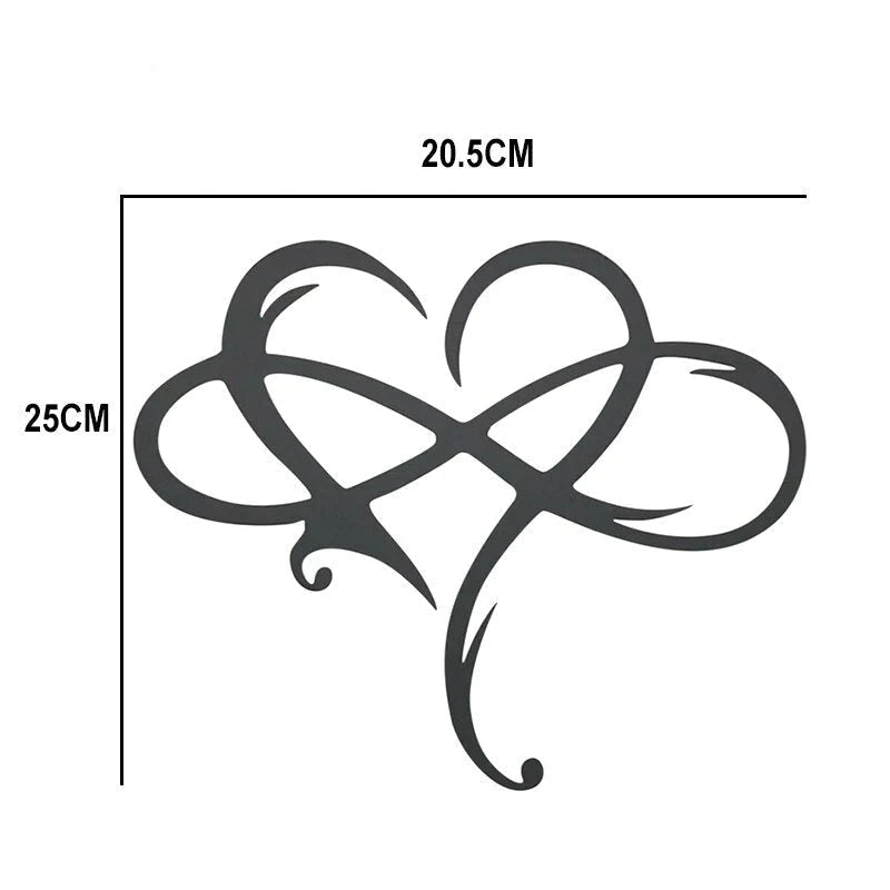 LoveBound - Elegante decorazione da parete a forma di cuore e simbolo dell'infinito