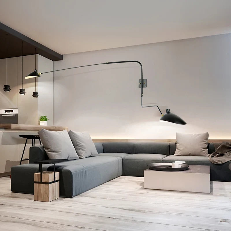 VoltLuxe Lampada a Sospensione Rotante e Lampada da Parete Industriale