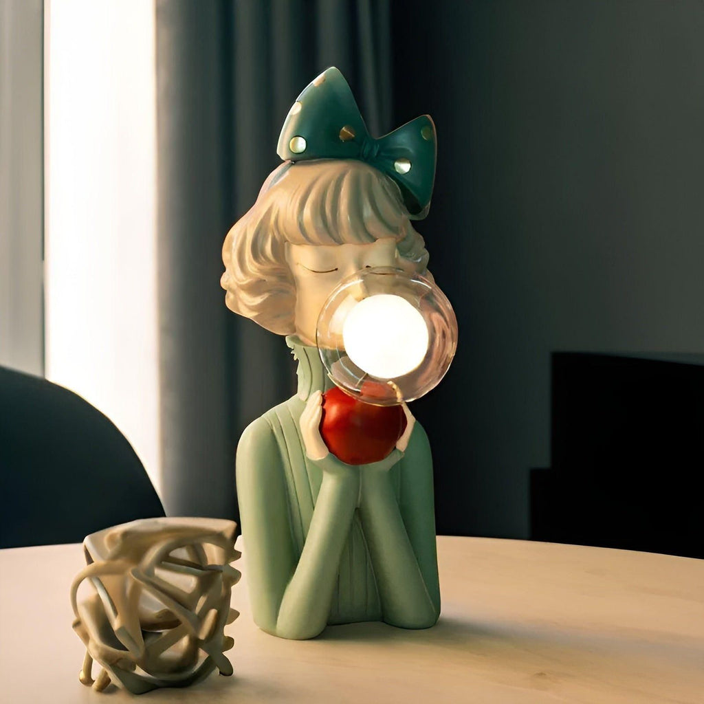Luce notturna con effetto bolle – USB Bubble Girl Ornamento Lampada da Tavolo per una casa accogliente