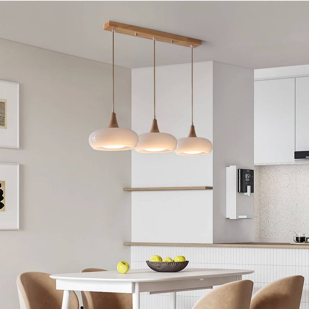 Lampada a sospensione Charlotte in legno
