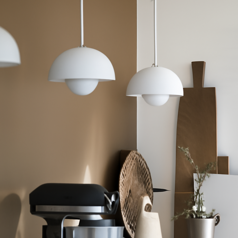 Lampadario a Sospensione Multicolore a Mezza Cupola