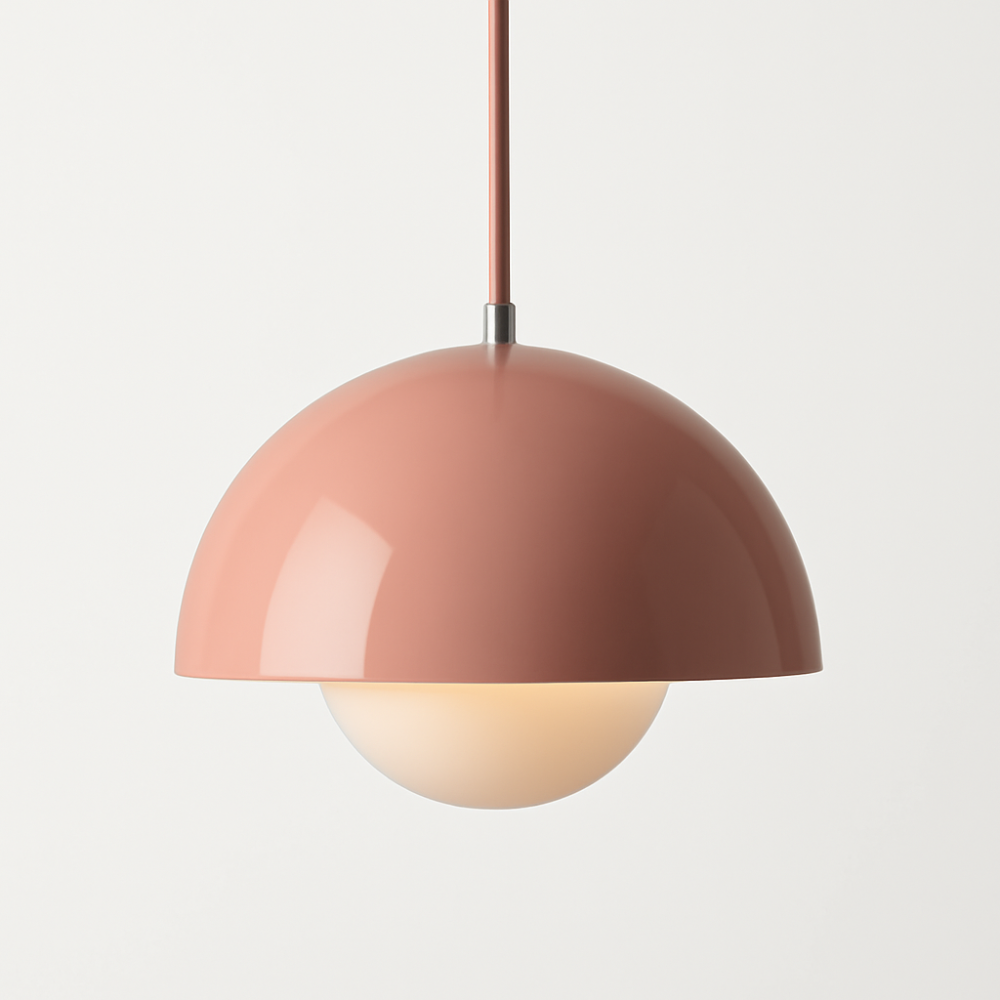Lampadario a Sospensione Multicolore a Mezza Cupola