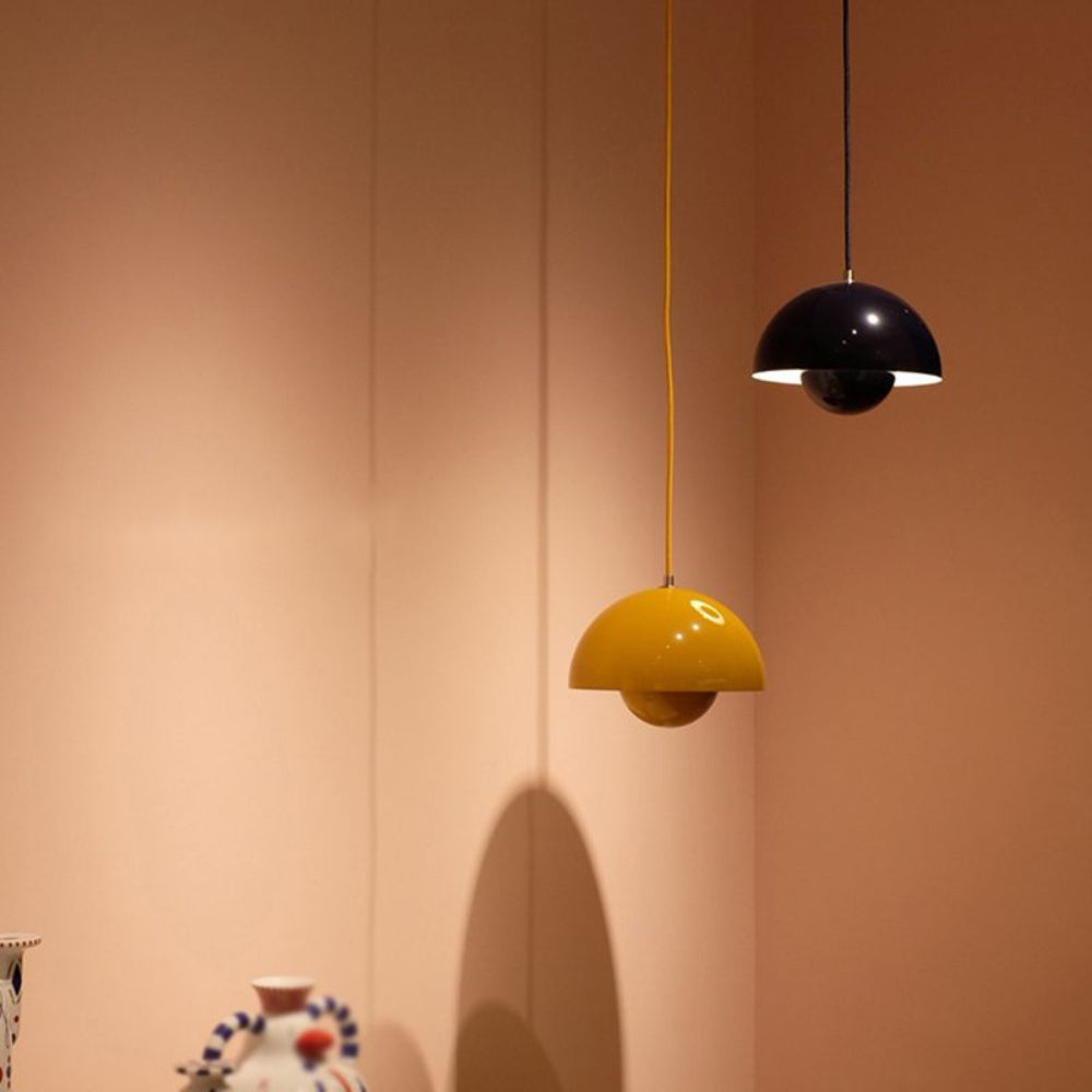 Lampadario a Sospensione Multicolore a Mezza Cupola