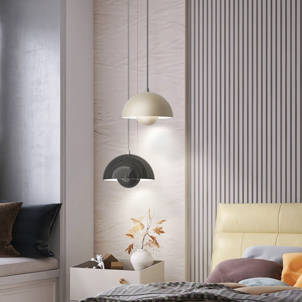 Lampadario a Sospensione Multicolore a Mezza Cupola