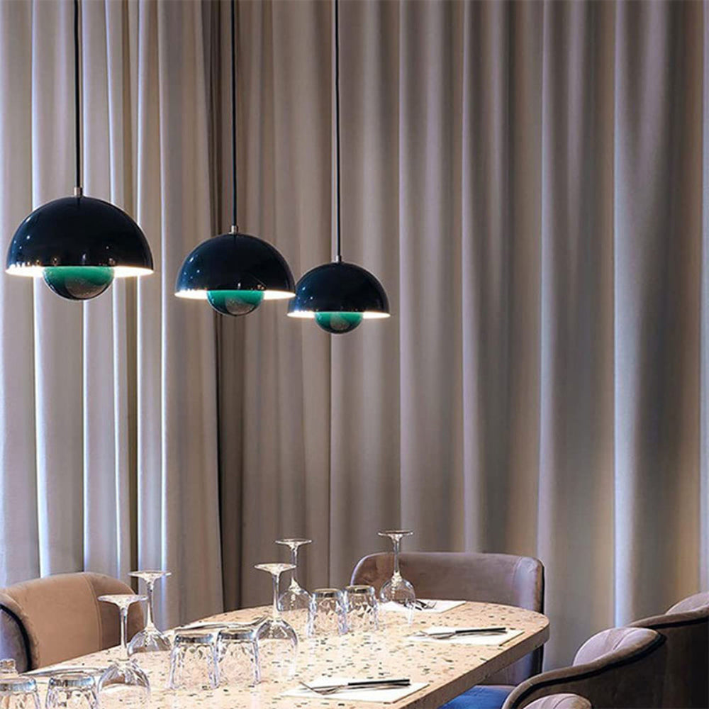 Lampadario a Sospensione Multicolore a Mezza Cupola