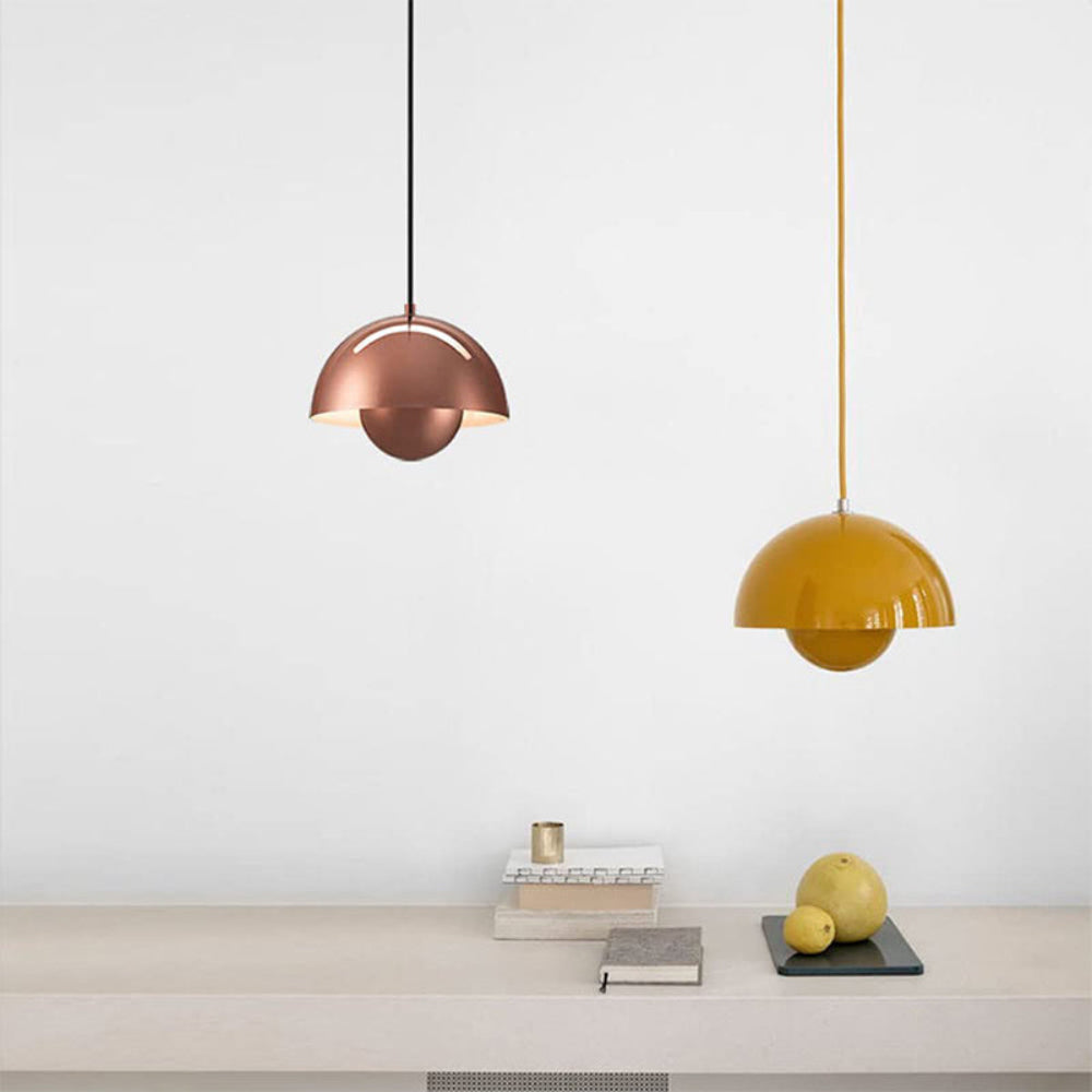 Lampadario a Sospensione Multicolore a Mezza Cupola