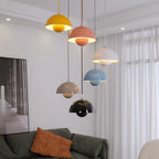Lampadario a Sospensione Multicolore a Mezza Cupola