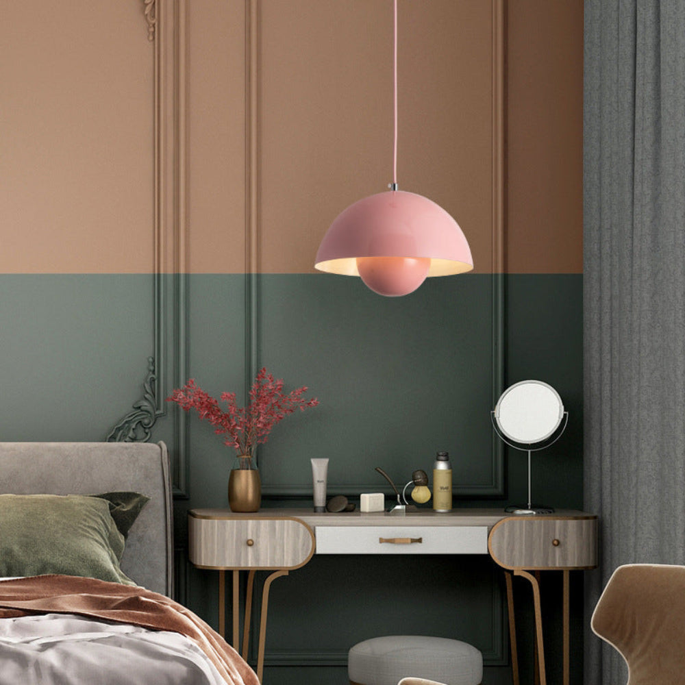Lampadario a Sospensione Multicolore a Mezza Cupola