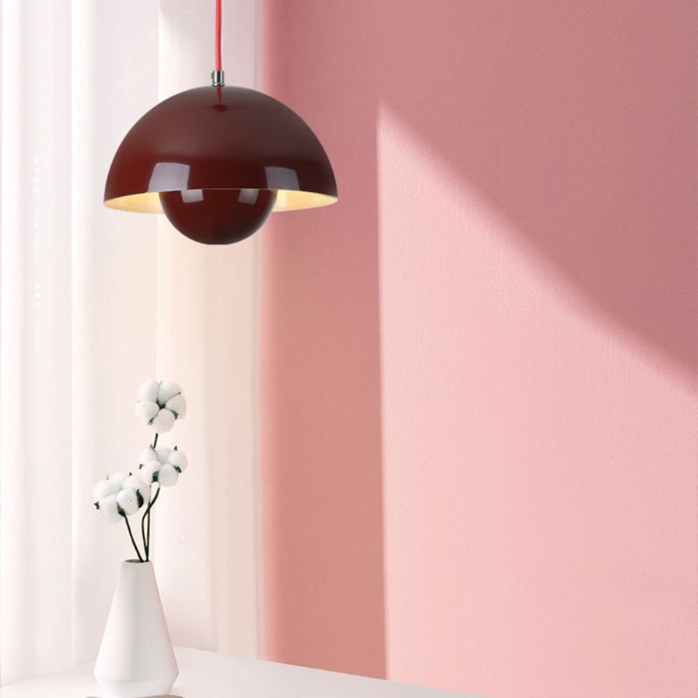 Lampadario a Sospensione Multicolore a Mezza Cupola