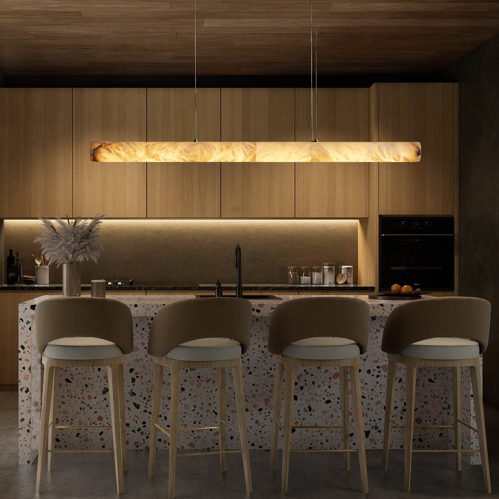 Lampadario Lineare Halima in Alabastro