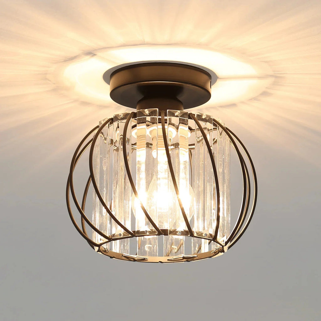 Lampada da soffitto in vetro a forma di lanterna creativa moderna