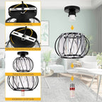 Lampada da soffitto in vetro a forma di lanterna creativa moderna