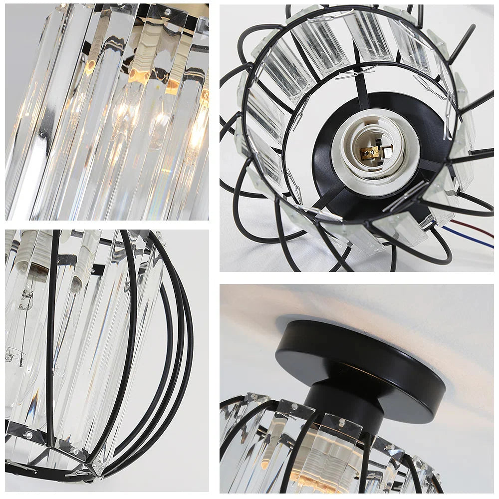 Lampada da soffitto in vetro a forma di lanterna creativa moderna