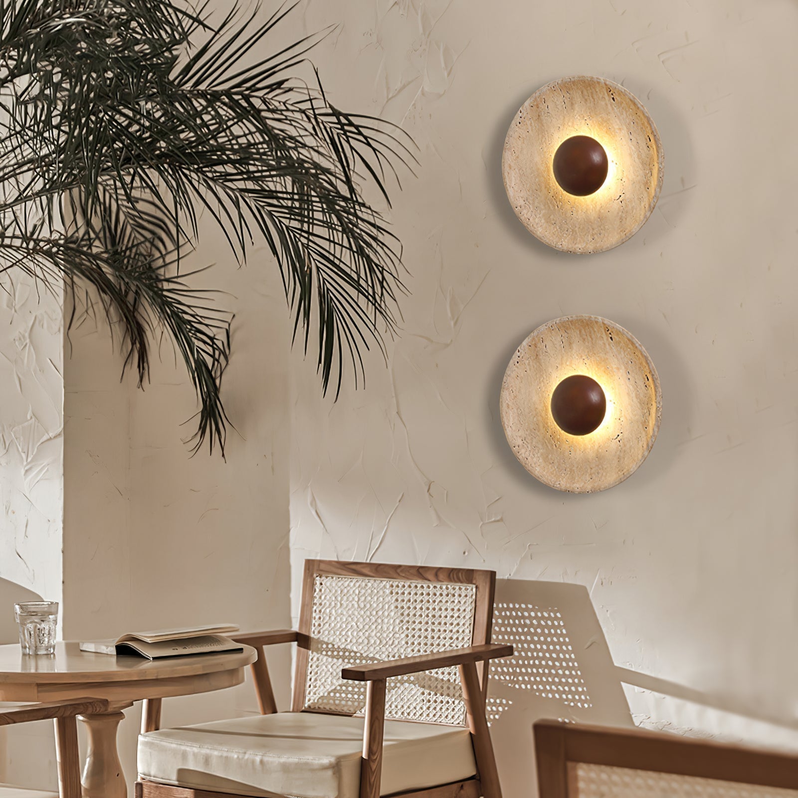Lampada da Parete in Travertino Aveny Sun
