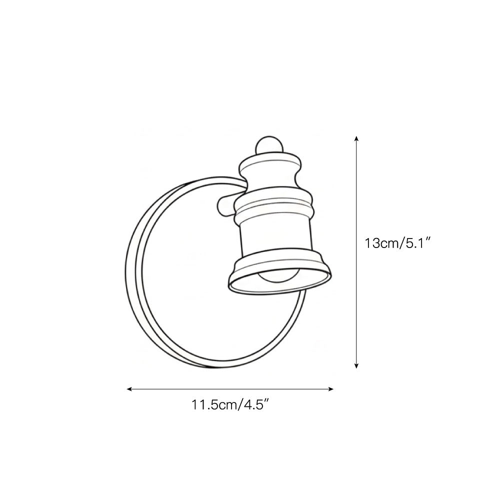 Lampada da Parete in Ottone Halophane