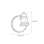 Lampada da Parete in Ottone Halophane