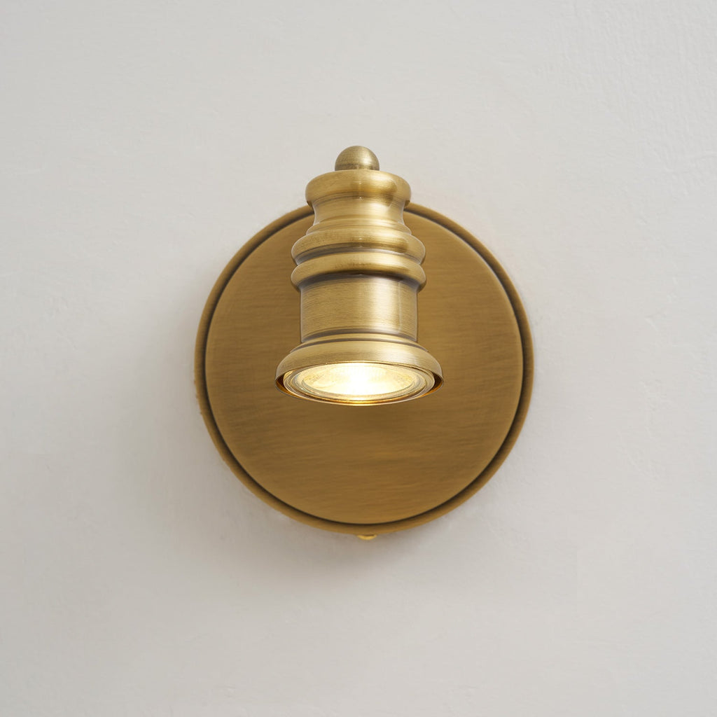 Lampada da Parete in Ottone Halophane