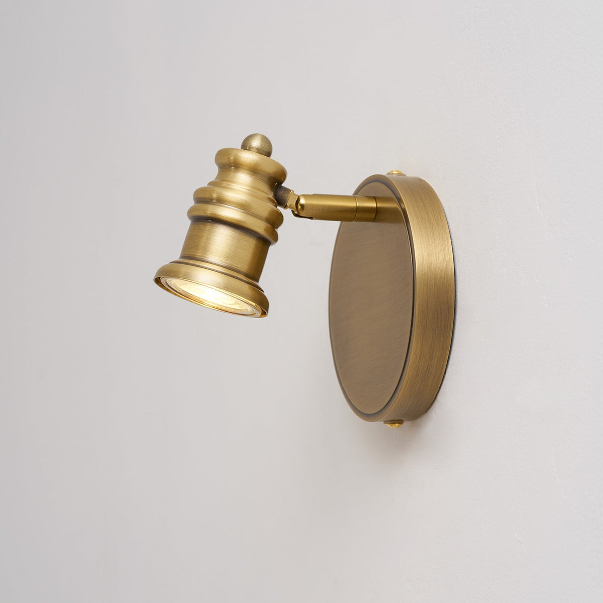 Lampada da Parete in Ottone Halophane