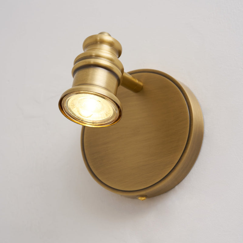 Lampada da Parete in Ottone Halophane