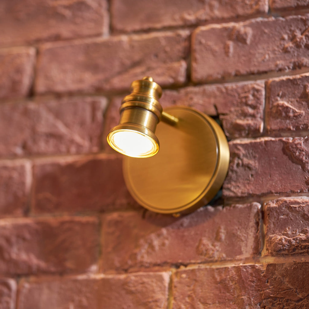 Lampada da Parete in Ottone Halophane