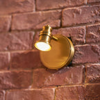 Lampada da Parete in Ottone Halophane