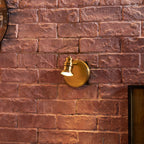 Lampada da Parete in Ottone Halophane