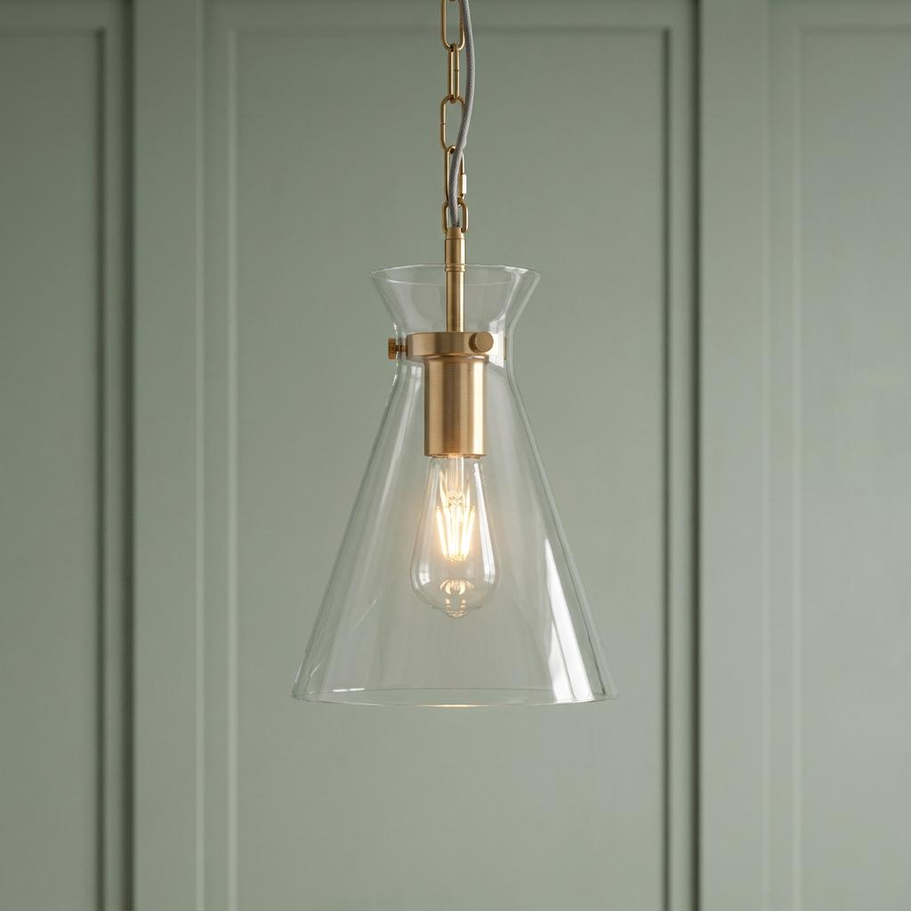 Lampadario in Ottone Harlow