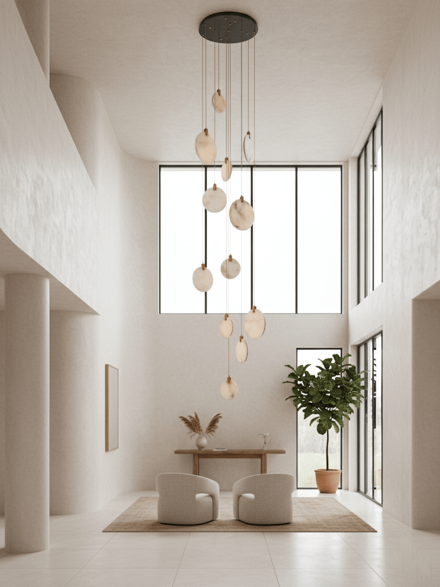 Lampada a Sospensione in Alabastro Harvest