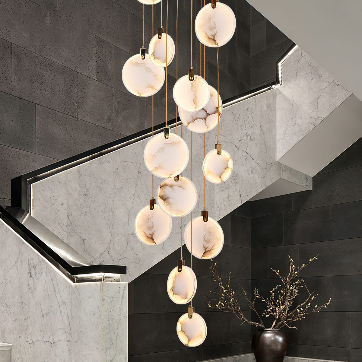 Lampada a Sospensione in Alabastro Harvest