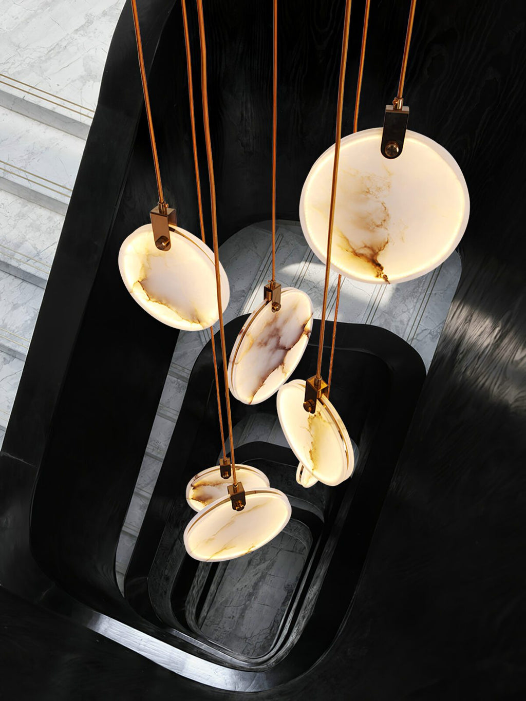 Lampada a Sospensione in Alabastro Harvest